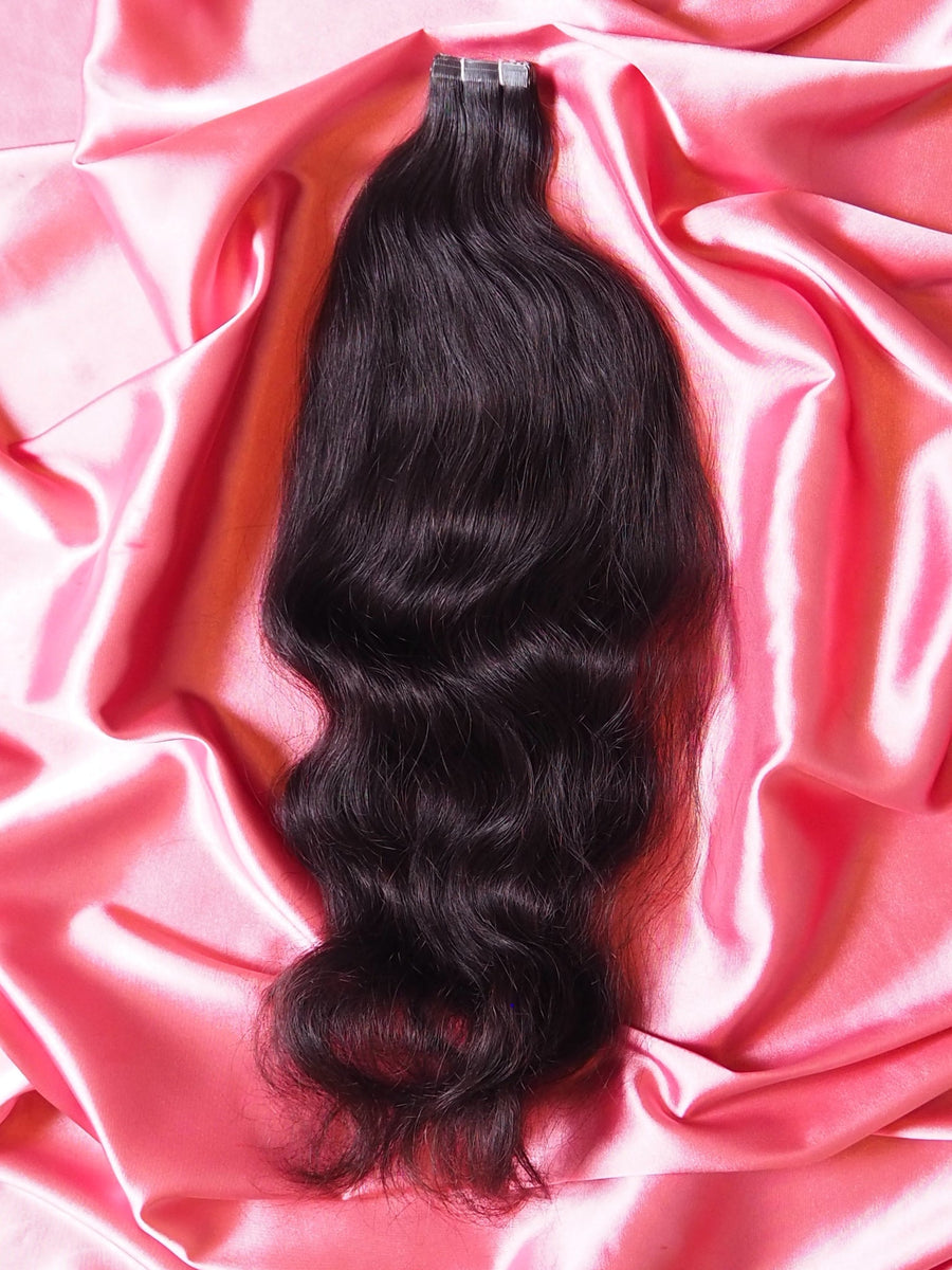 Raw Indian Wavy Tape Ins Hair So Chic LA