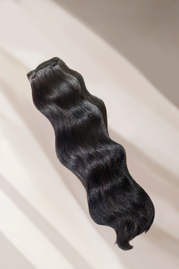 Jet Black Cambodian Wavy (Pre-Dyed)